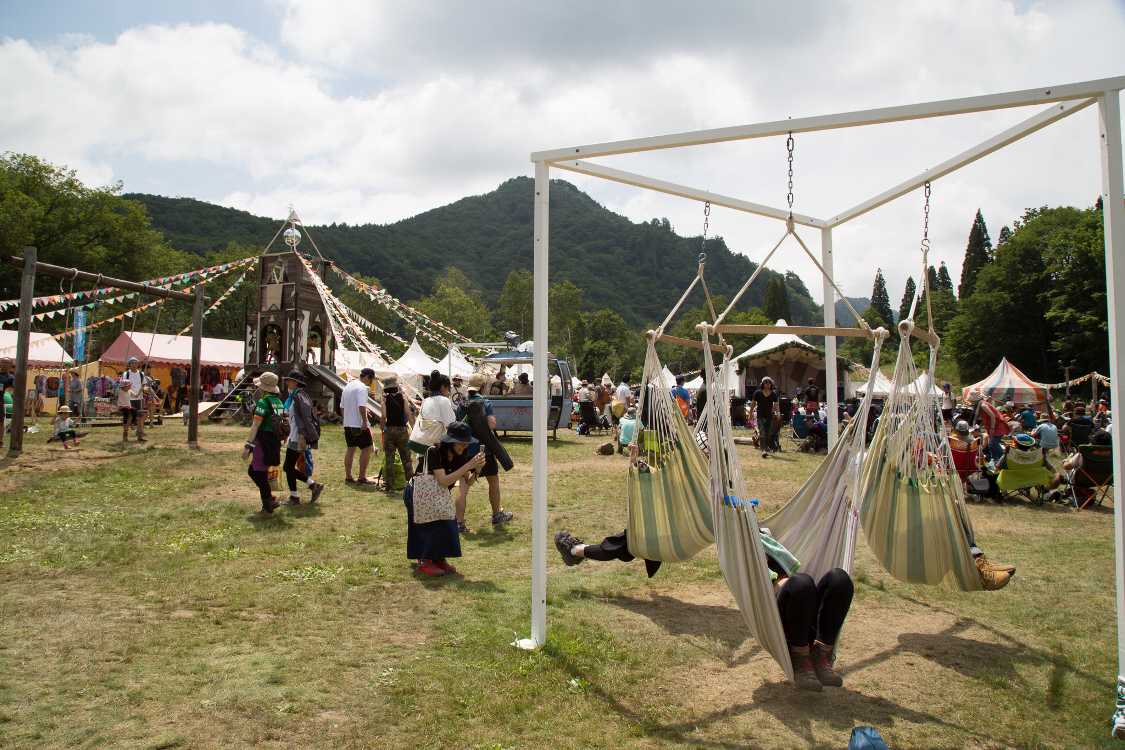 ハンモック。仮設です。