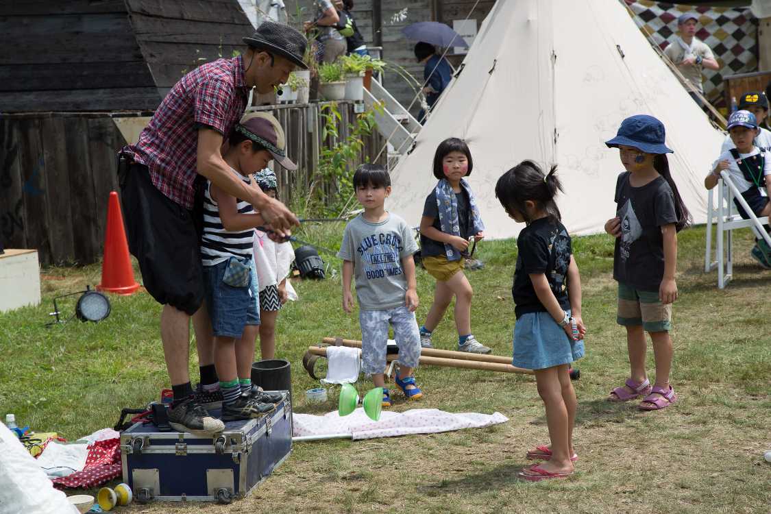 大道芸の体験。