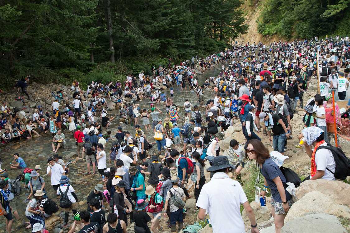 多い時の河原。