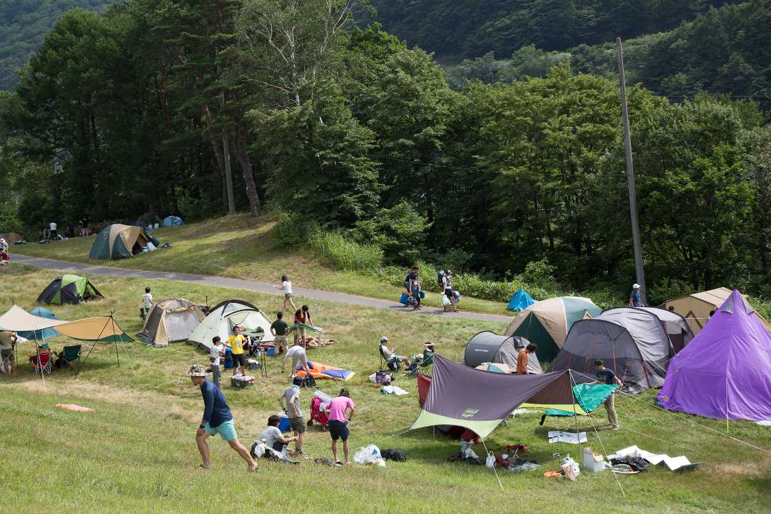 Aサイトは多くのテントが撤収済みでした。