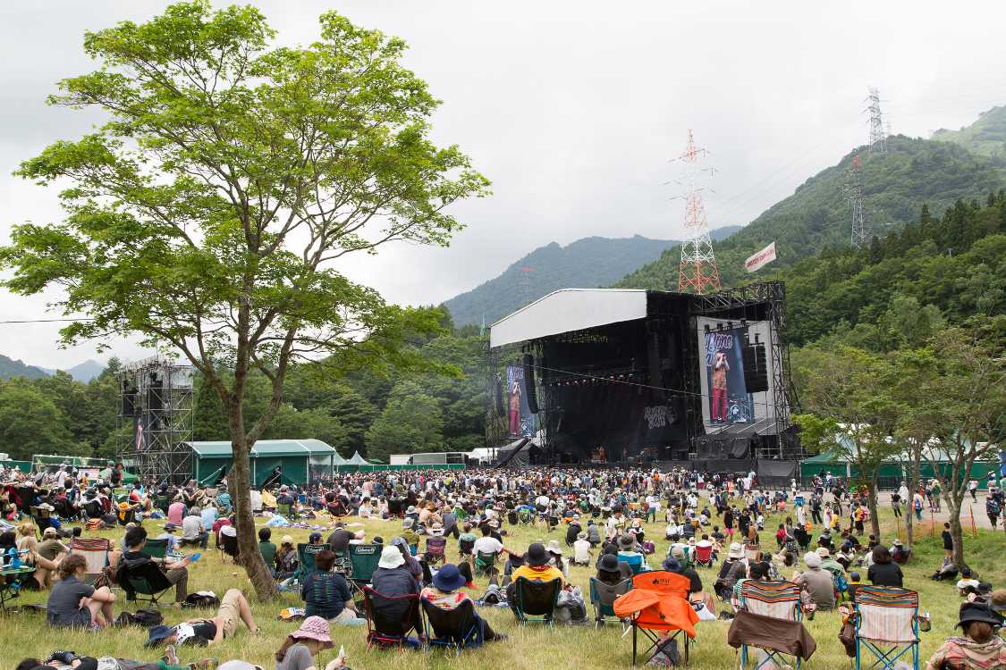 グリーンステージ北側から。