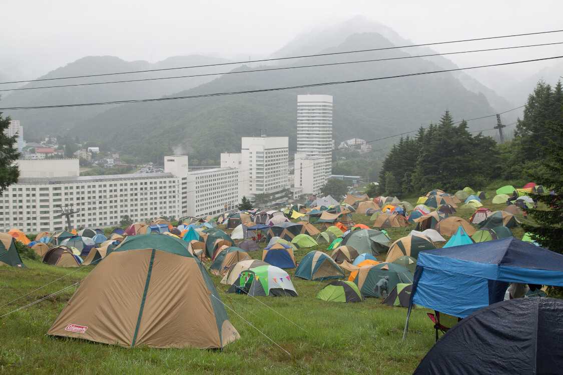 キャンプサイトの最も南にあるEサイト。