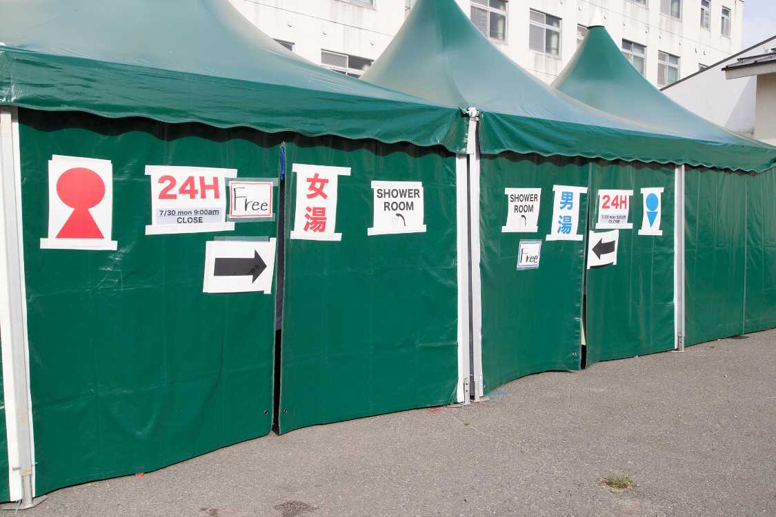 簡易シャワー。