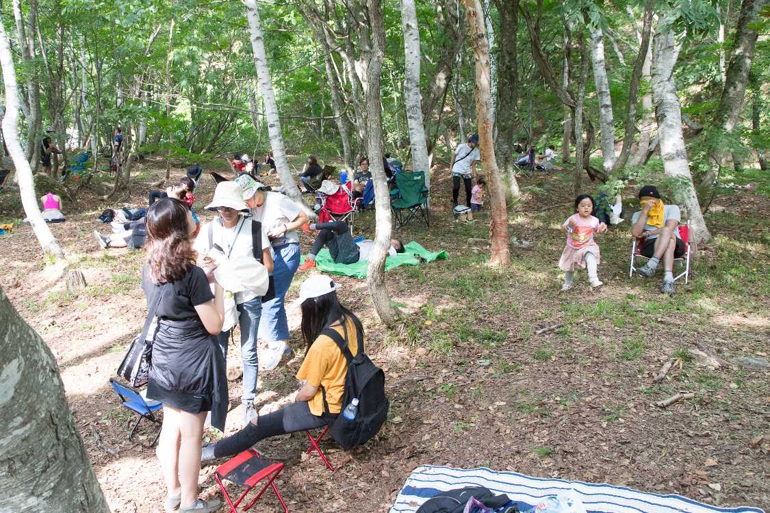 木陰ができたことで、休憩スペースもできています。