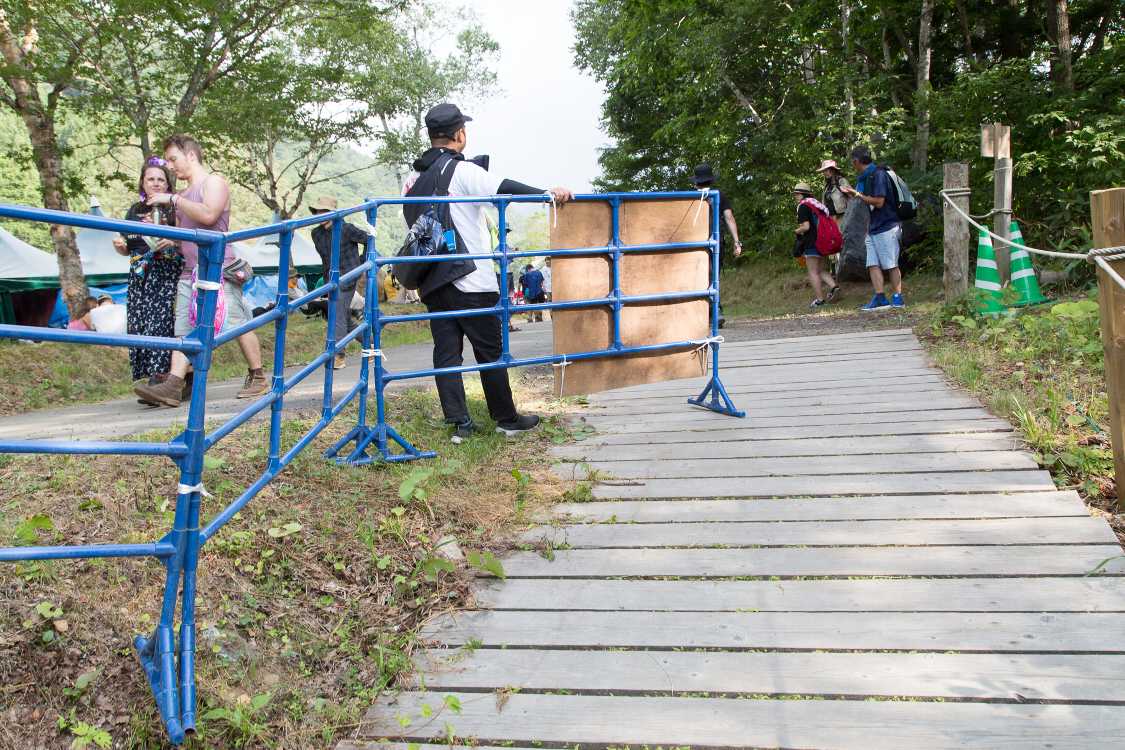 ボードウォーク出口。