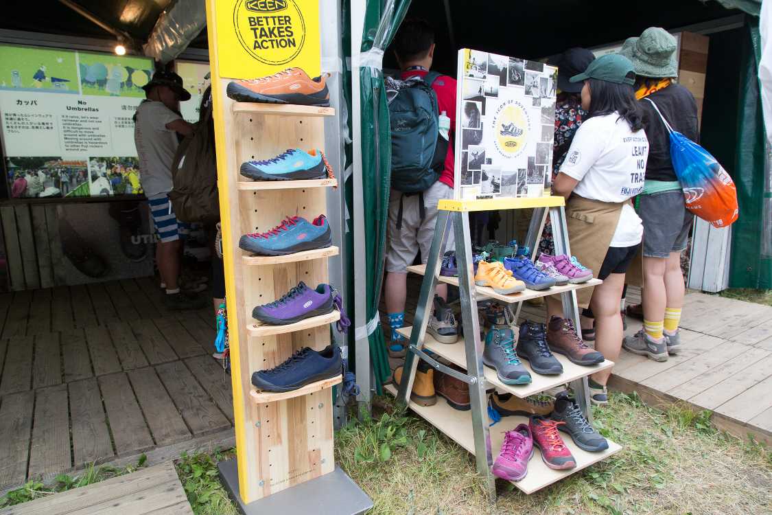 キーンのシューズの見本。