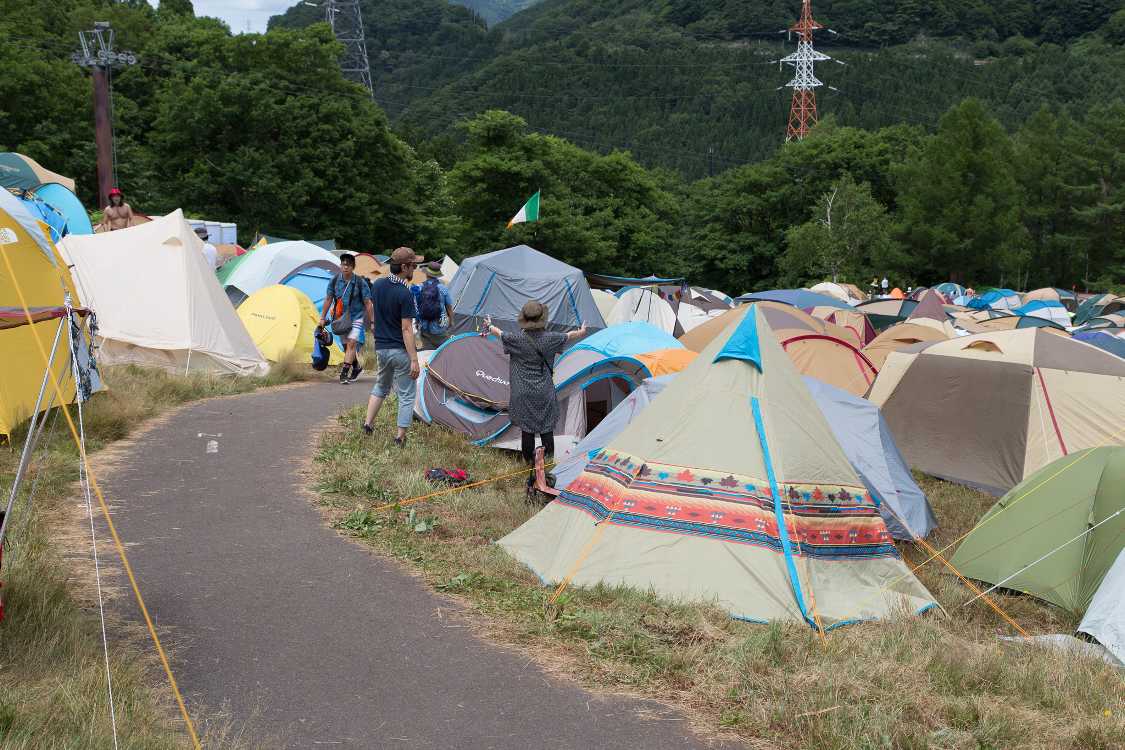 Dサイトの山側。