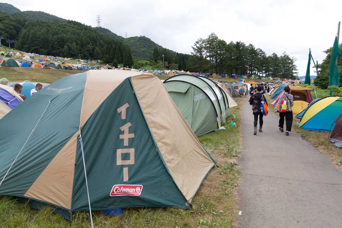 Aサイト。A、Bサイトはパレス・オブ・ワンダーの音が午前4時ごろまでうるさい。