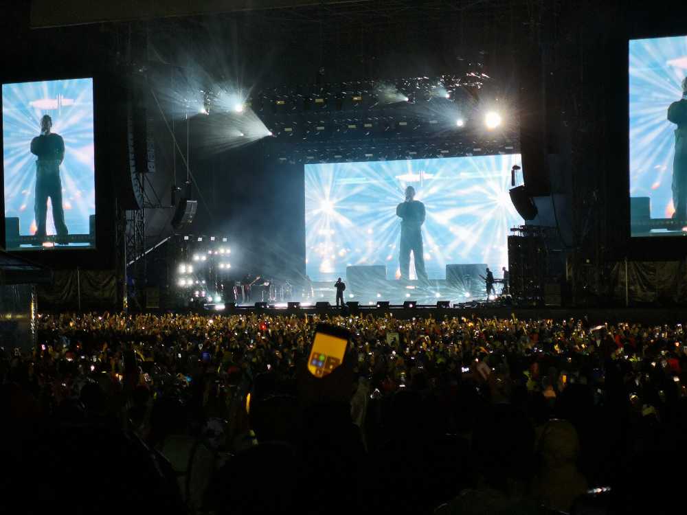 ライブでも社会派路線を貫けばよかったのに、途中で女性蔑視的な映像を使い、女性からの評価を下げました。