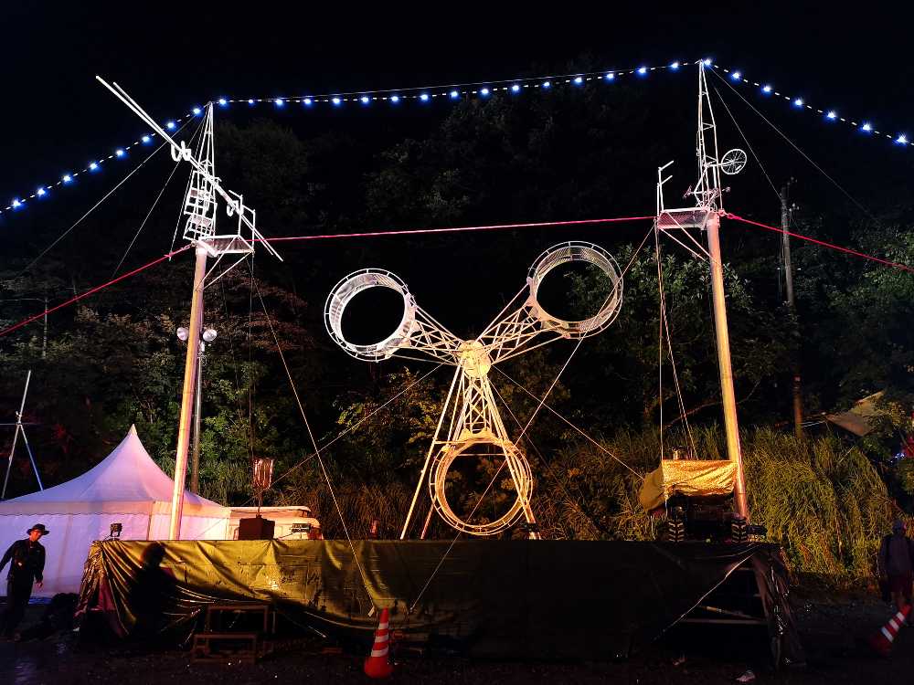 台風で休止したパレス・オブ・ワンダーのサーカス。