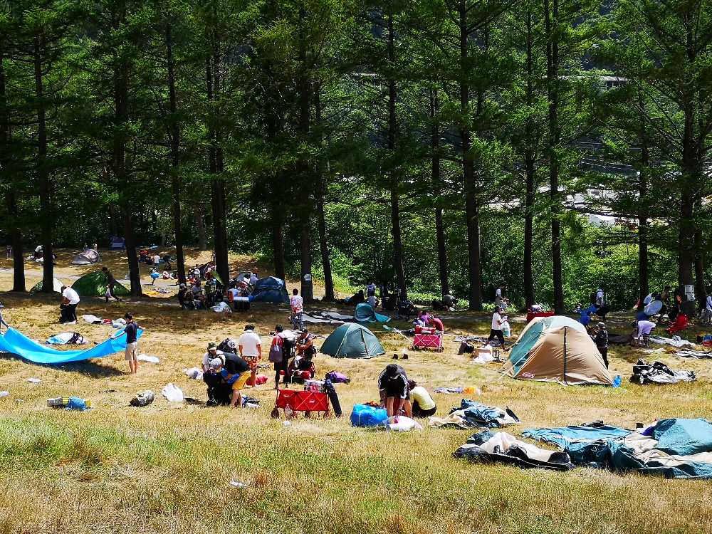 月曜の午前9時50分ごろ。撤収時の好天は重要です。