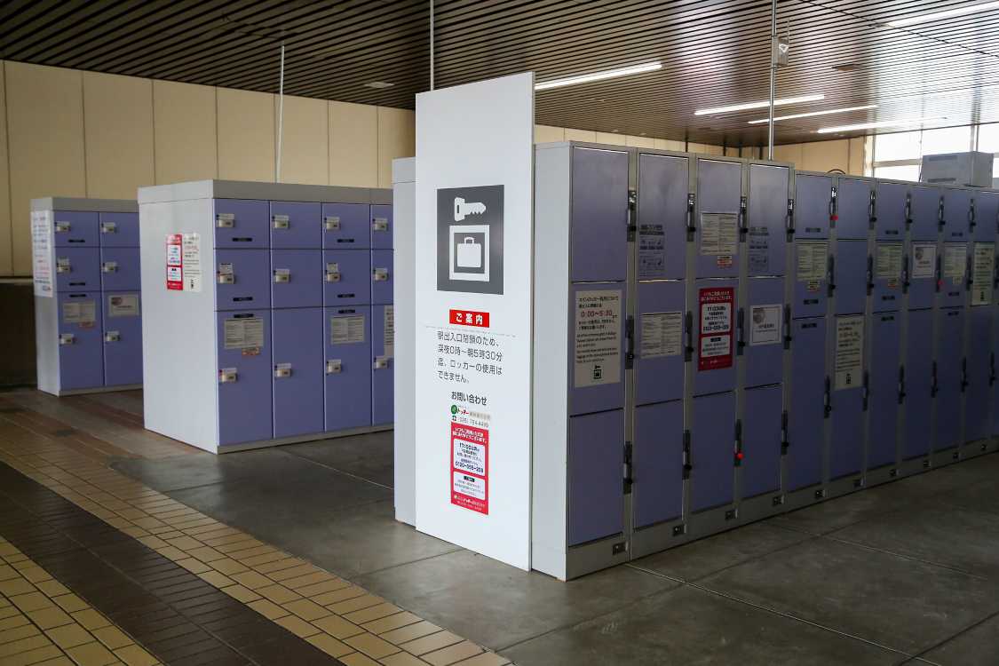 越後湯沢駅のコインロッカー。