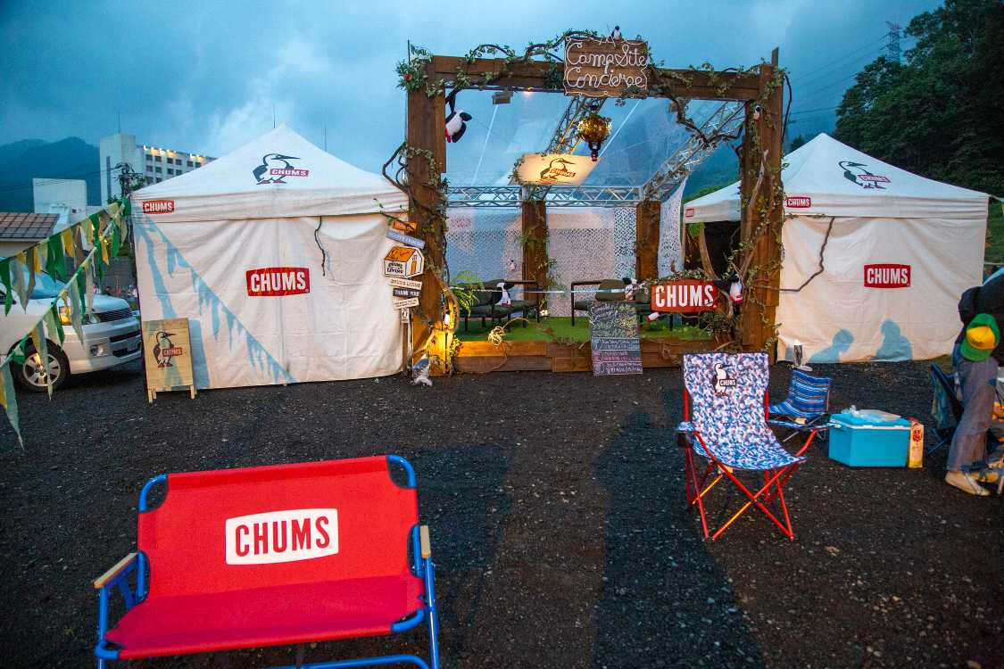 チャムスのイベント用テント。