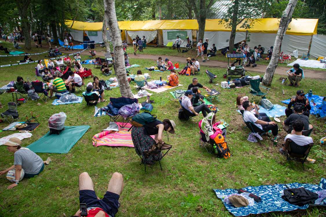 オアシスエリアの仮設橋B付近。