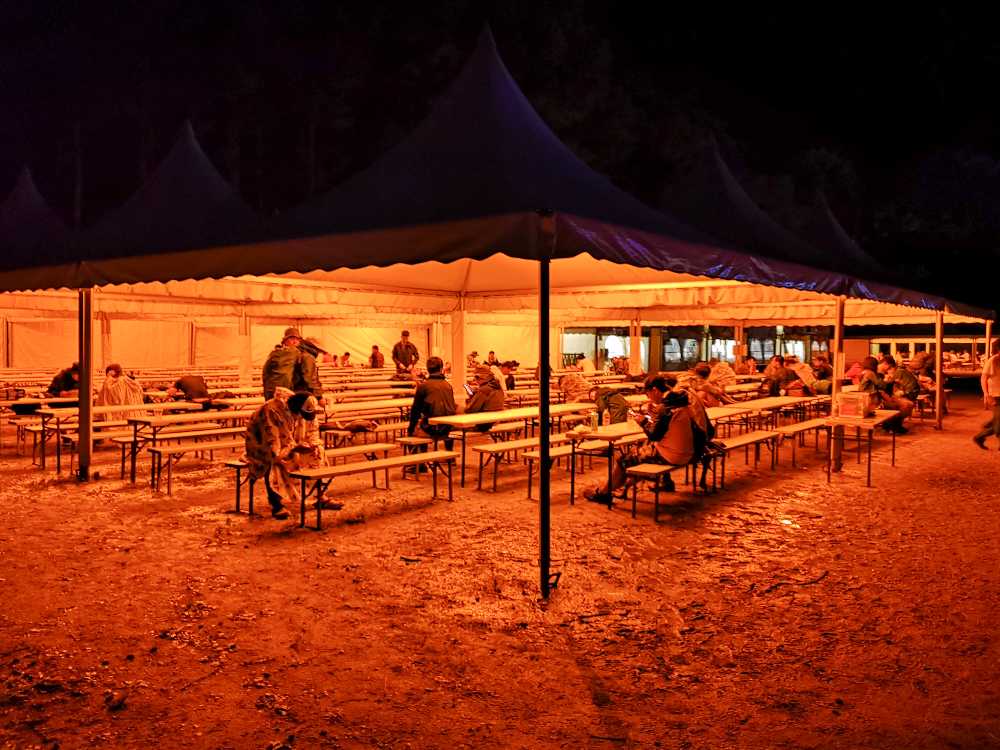 オレンジカフェのテーブル。