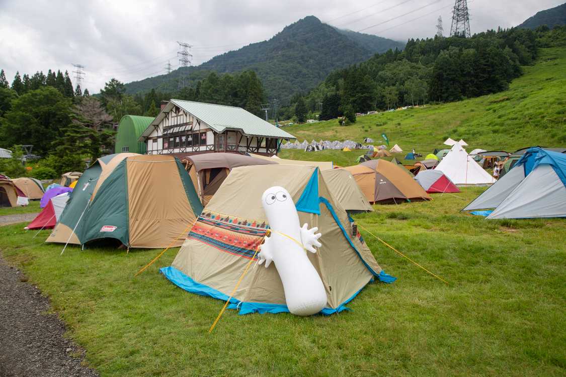 ピラミッドガーデンのキャンプサイト。