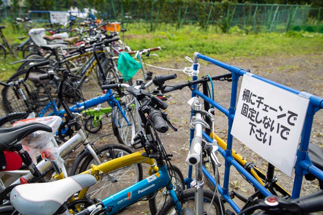 自転車置き場。