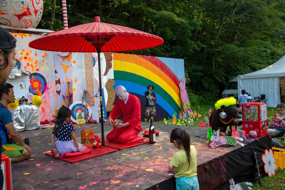 ブレインマンションの茶会。