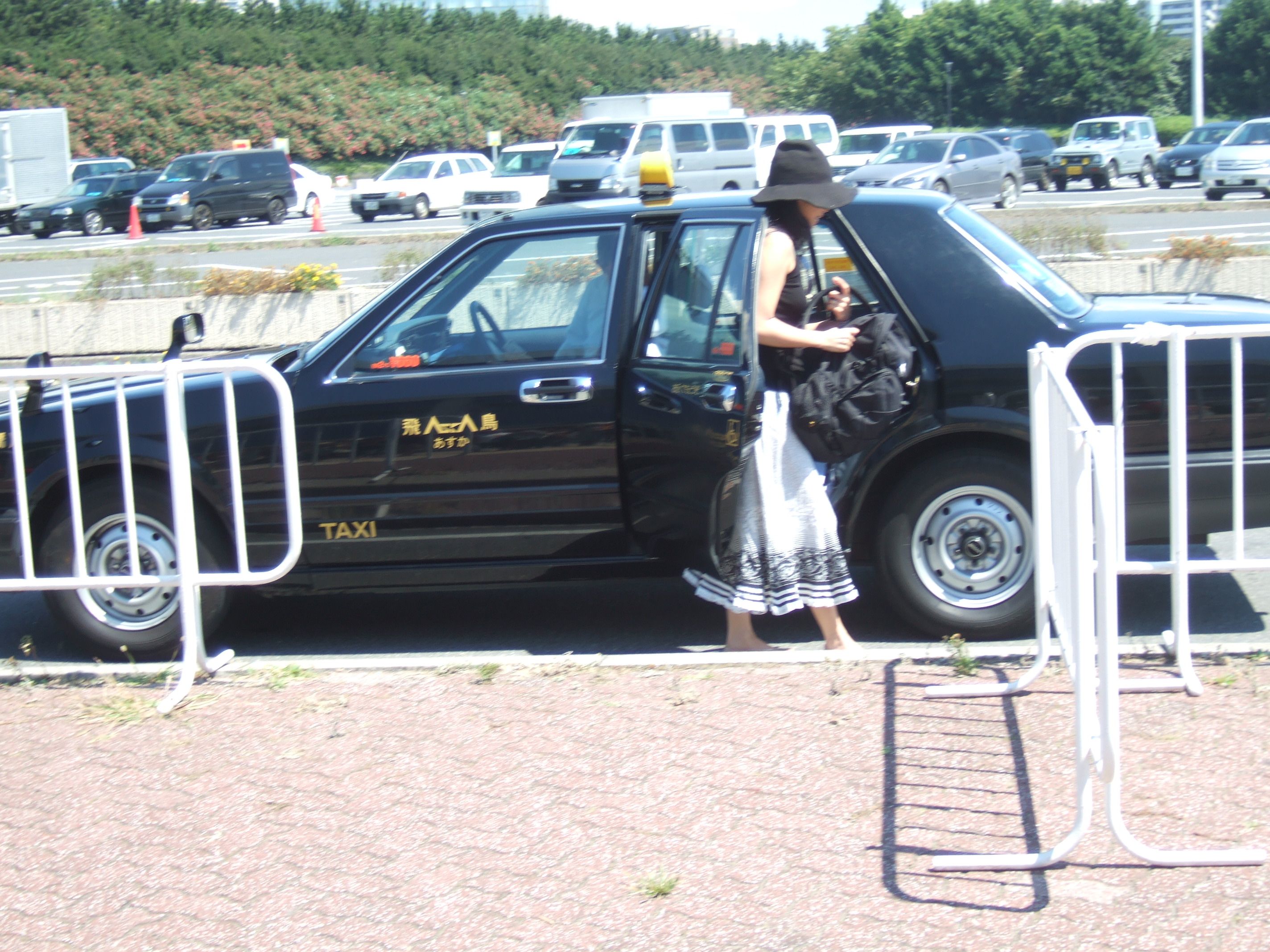 お金のある人はタクシーを使います。有料です。