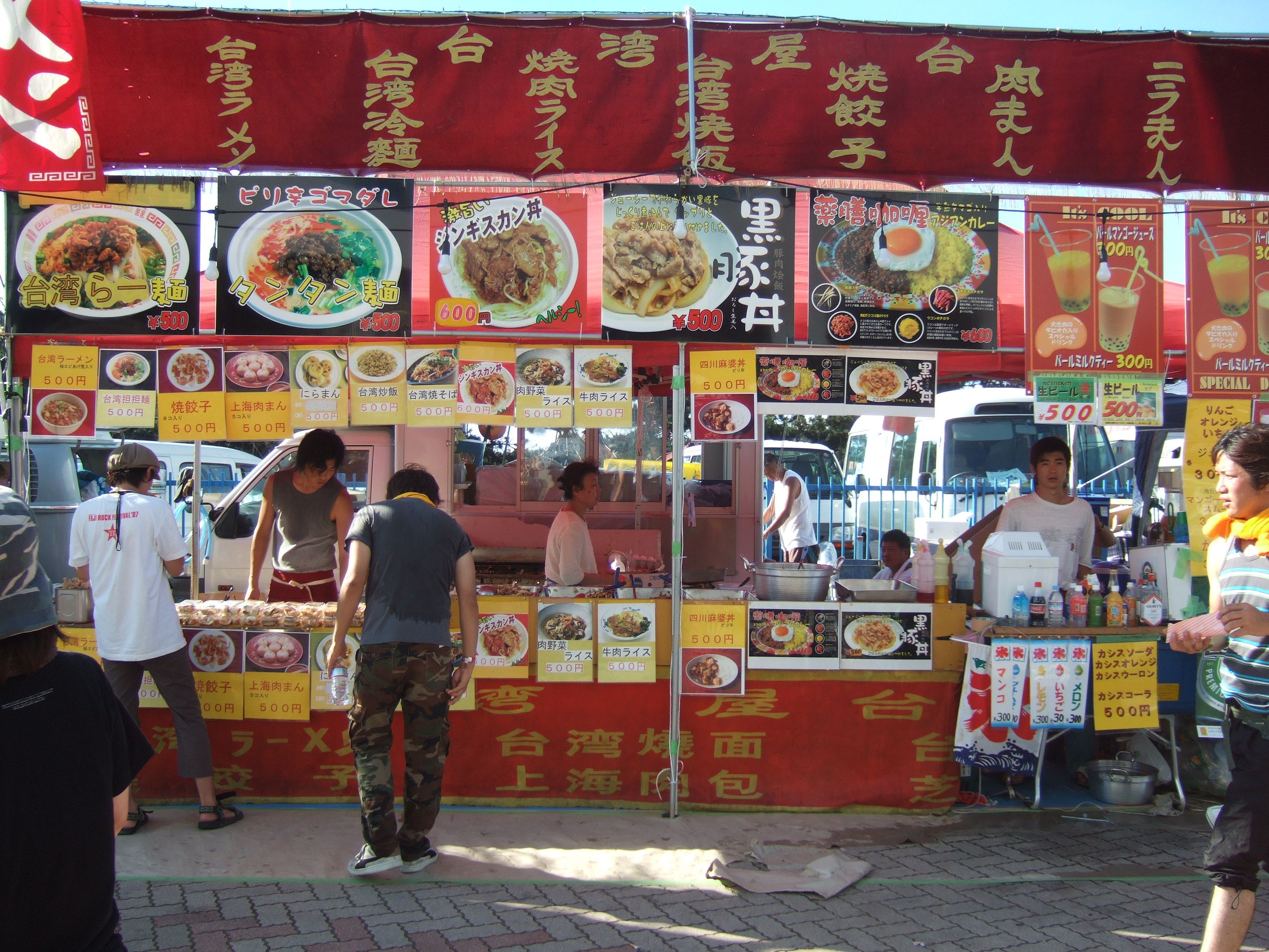 音楽イベント参加率がとても高い台湾屋台。