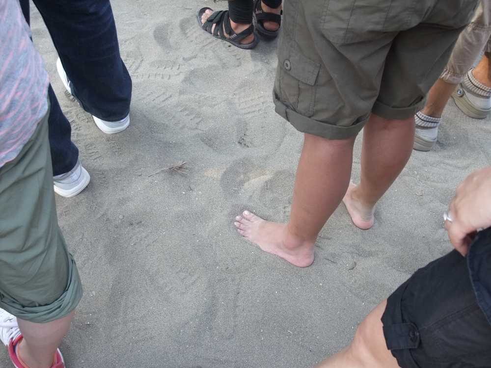 裸足の人もいました。