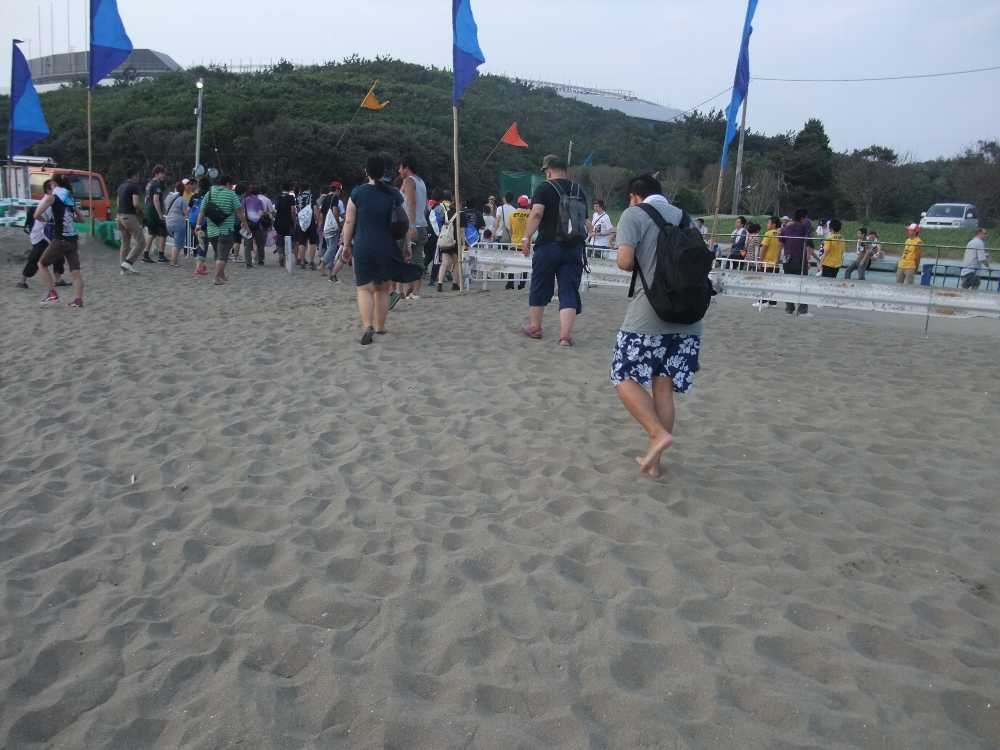 砂浜の終わるところ。