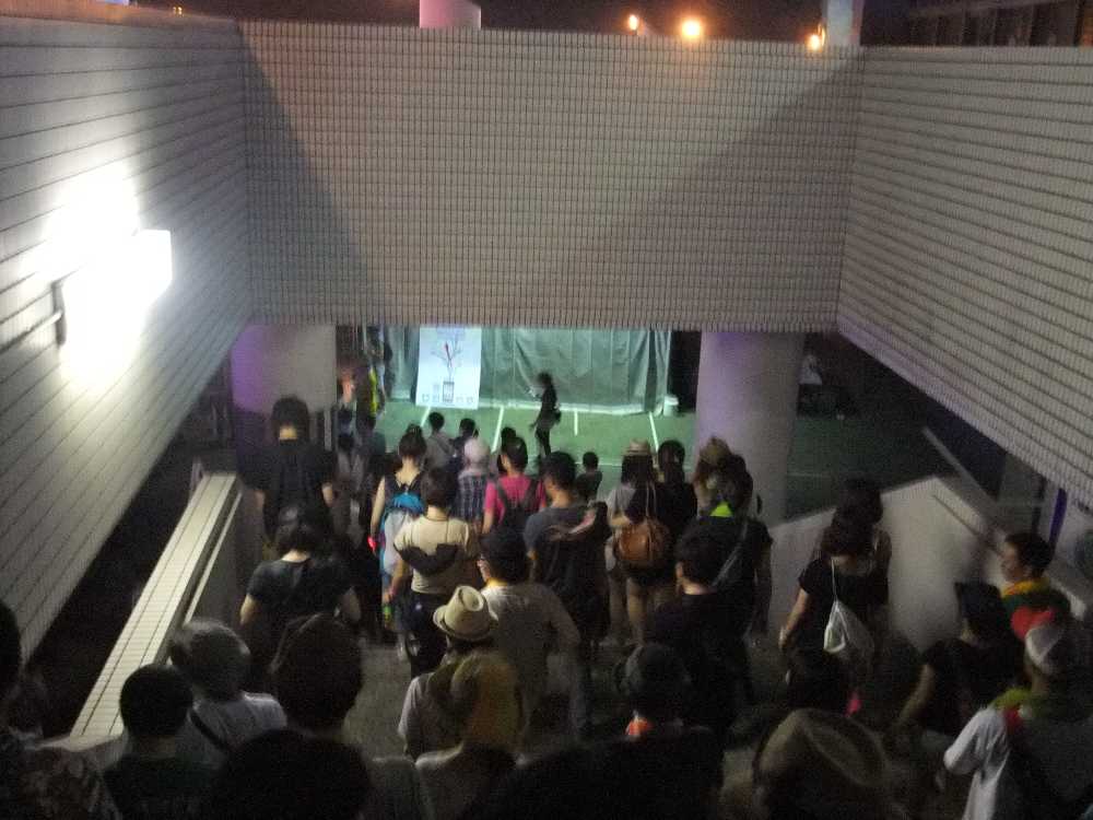 マリンスタジアムの階段。