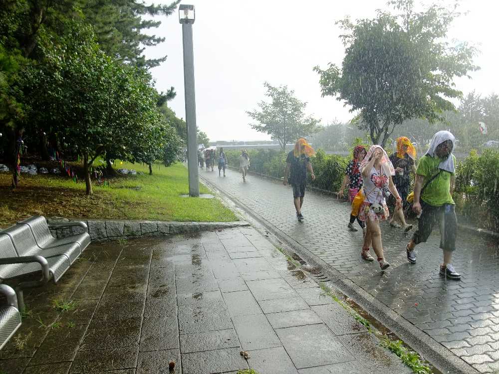 雨が激しかったころ。
