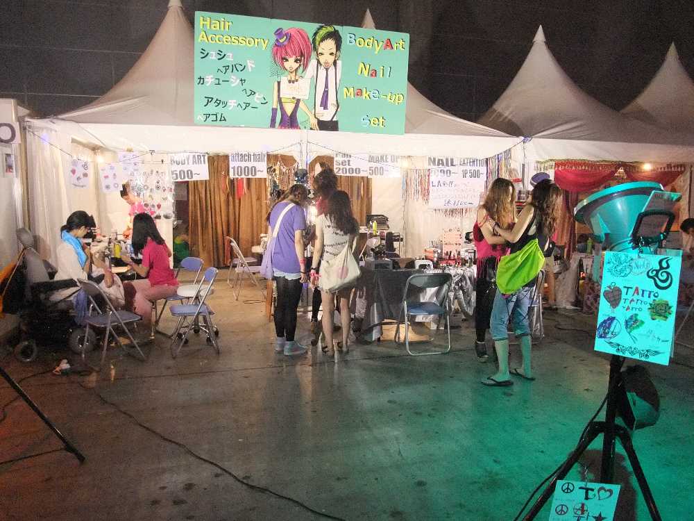 ヘアアクセサリーの店。