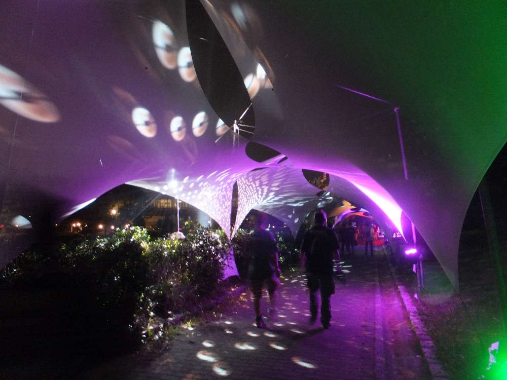 今年は街路樹の装飾は少なかった。