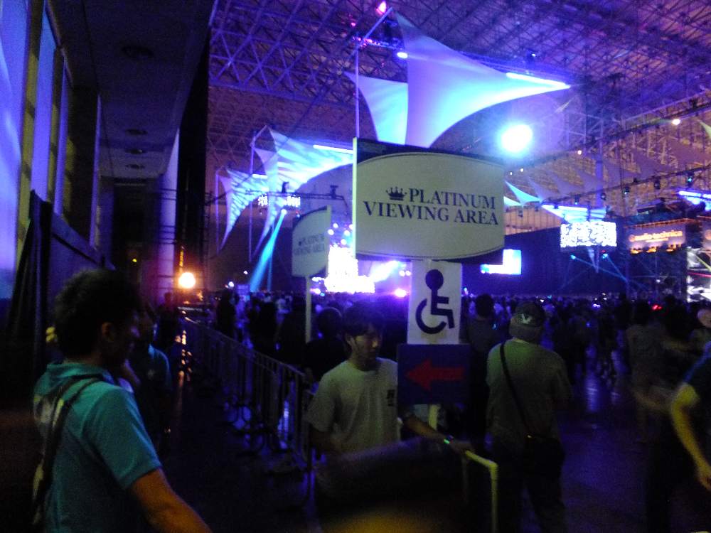 プラチナムエリア用の通路。