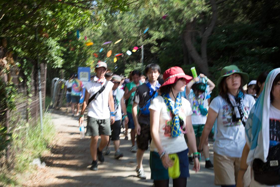 キートークから帰ってくる人の波。