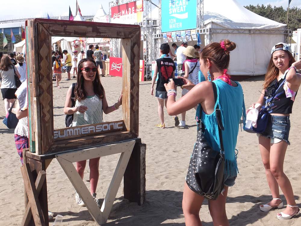 記念撮影用の枠。