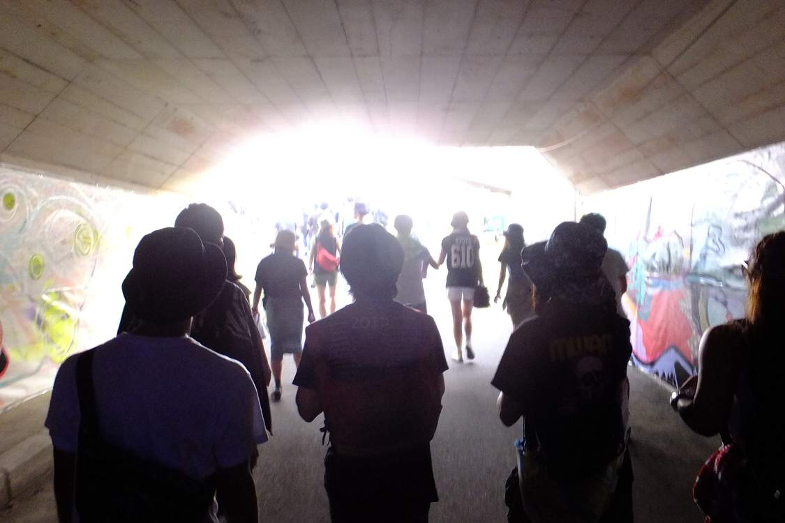 南側の隧道に比べ仕掛けは少ない。