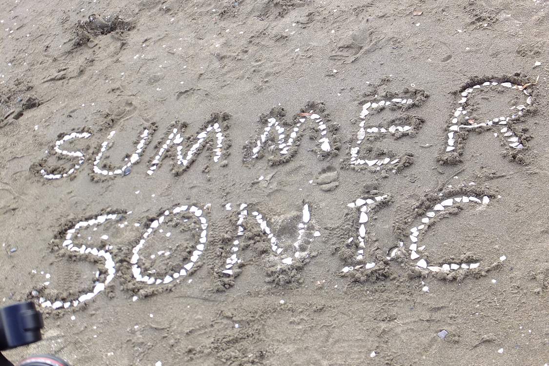 貝で書いたサマーソニック。