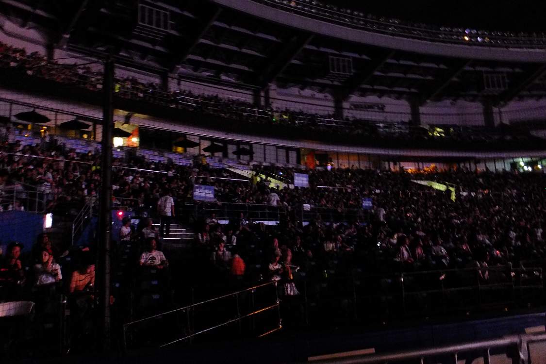 ファレル・ウィリアムスのころのスタンド席。踊りたい人と座って見たい人が明確に分かれるアーティスト。