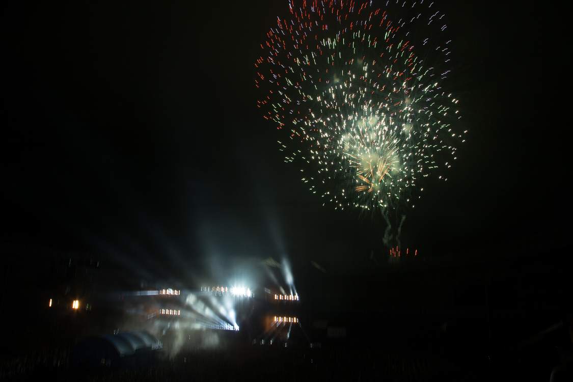 マリンステージ終演後の花火。