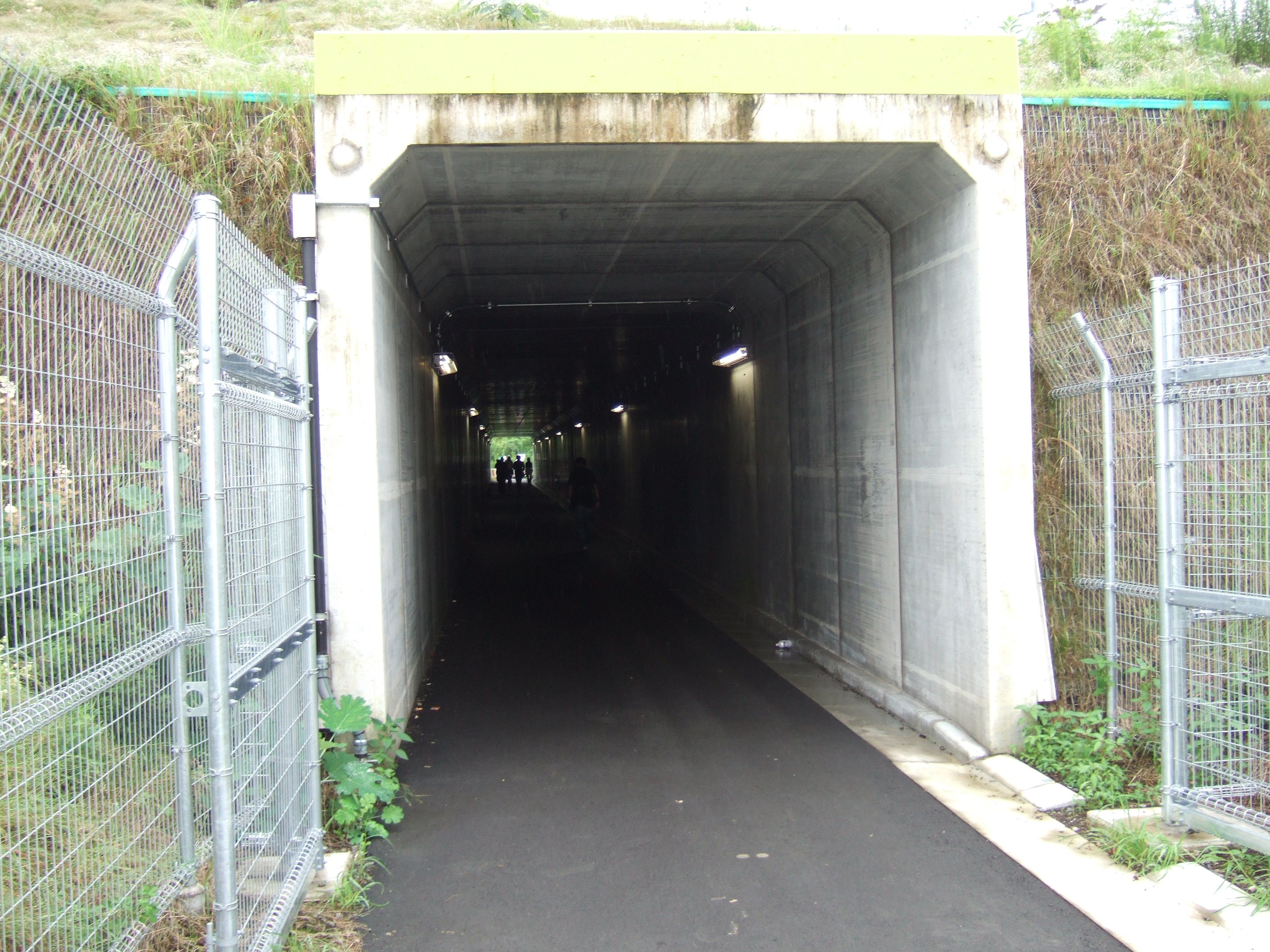 トンネル。1日目は電灯がついていませんでしたが2日目はついていました。